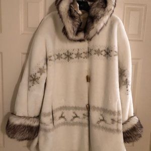 Vintage Herman Geist Faux Fur Winter Coat